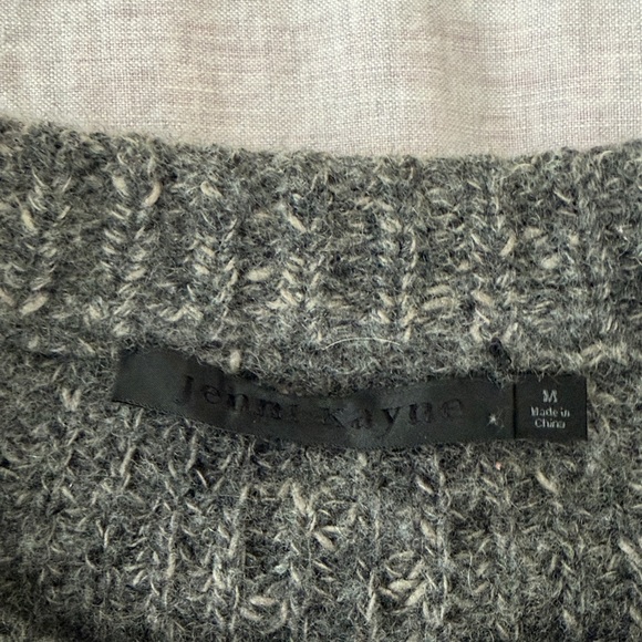 JENNI KAYNE: Medium, cashmere wool, oversized sweater, gray Marl. GUC! - Picture 2 of 7